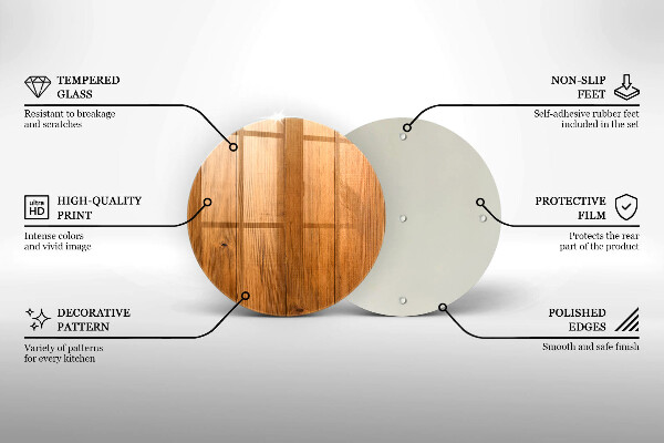 Skleněná deska do kuchyně Dřevěná prkna