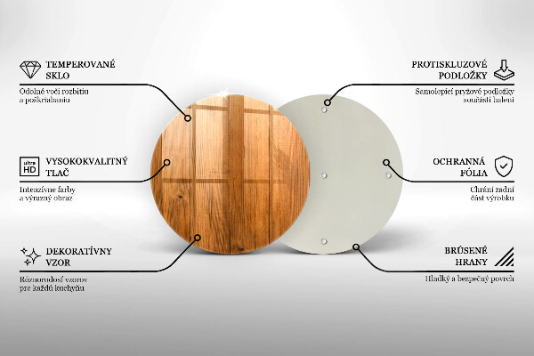 Skleněná deska do kuchyně Dřevěná prkna