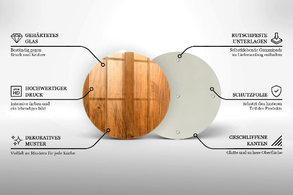 Skleněná deska do kuchyně Dřevěná prkna