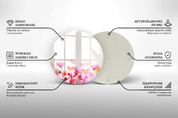 Skleněná deska do kuchyně Květinová louka
