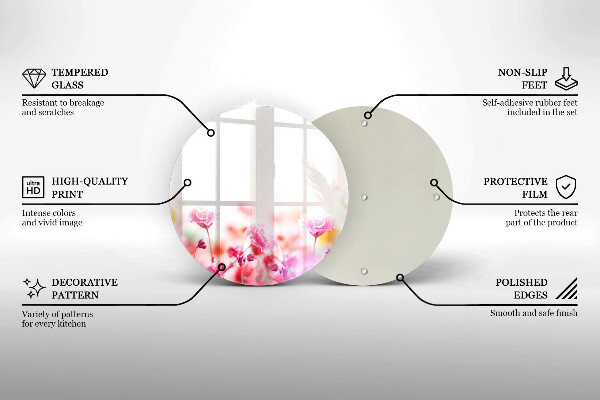 Skleněná deska do kuchyně Květinová louka