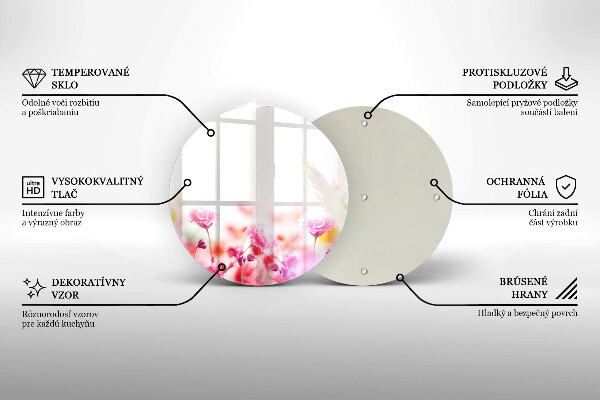 Skleněná deska do kuchyně Květinová louka