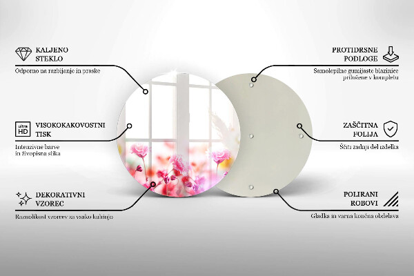 Skleněná deska do kuchyně Květinová louka