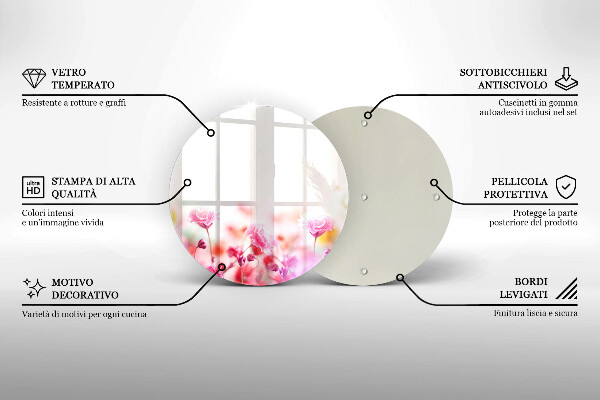 Skleněná deska do kuchyně Květinová louka