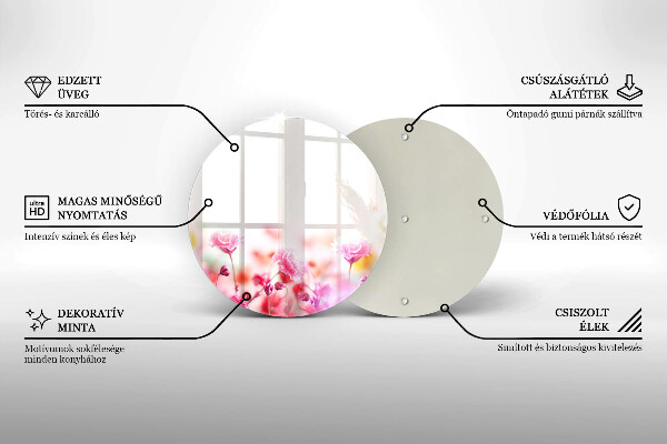 Skleněná deska do kuchyně Květinová louka
