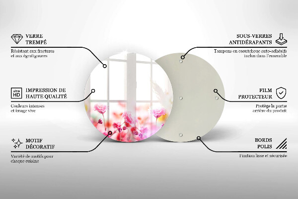 Skleněná deska do kuchyně Květinová louka