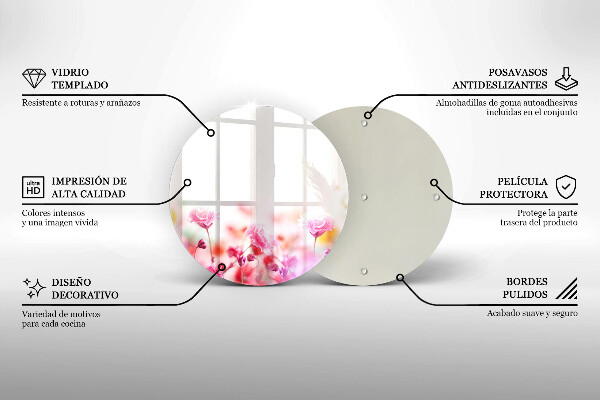 Skleněná deska do kuchyně Květinová louka