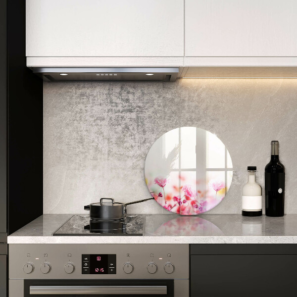 Skleněná deska do kuchyně Květinová louka