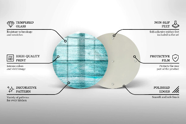 Skleněná deska do kuchyně Vintage dřevěné desky