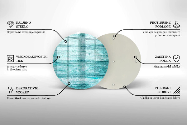Skleněná deska do kuchyně Vintage dřevěné desky