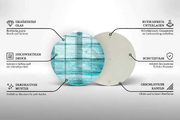 Skleněná deska do kuchyně Vintage dřevěné desky