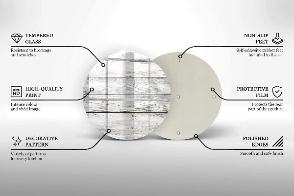 Skleněná deska do kuchyně Světlé dřevěné desky