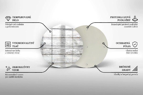 Skleněná deska do kuchyně Světlé dřevěné desky