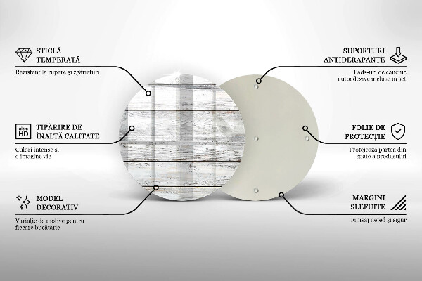 Skleněná deska do kuchyně Světlé dřevěné desky