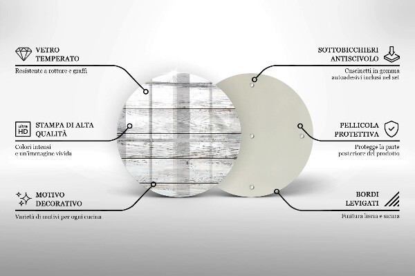 Skleněná deska do kuchyně Světlé dřevěné desky