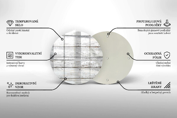 Skleněná deska do kuchyně Světlé dřevěné desky