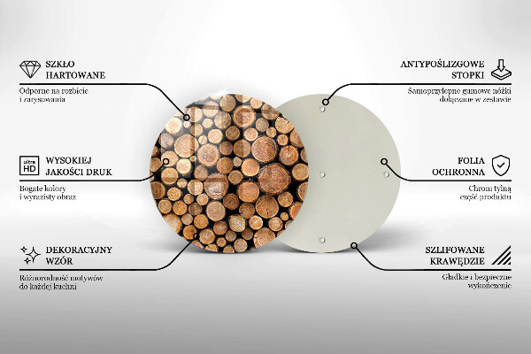 Skleněná deska do kuchyně Kmeny stromů