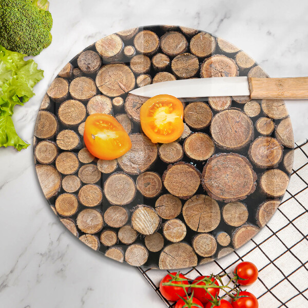 Skleněná deska do kuchyně Kmeny stromů