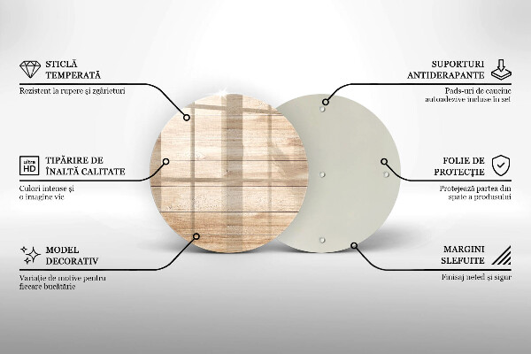 Skleněná deska do kuchyně Dřevěná prkna