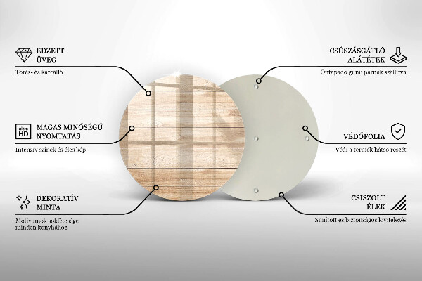 Skleněná deska do kuchyně Dřevěná prkna