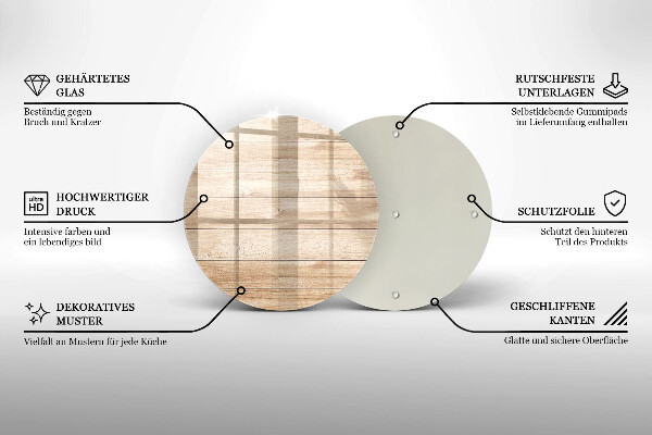 Skleněná deska do kuchyně Dřevěná prkna