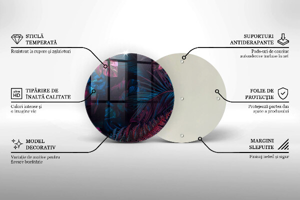 Skleněná deska do kuchyně Temná džungle