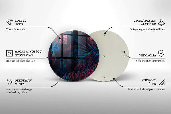 Skleněná deska do kuchyně Temná džungle