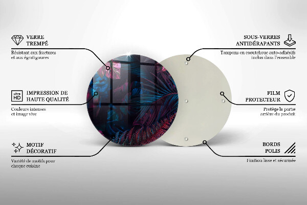 Skleněná deska do kuchyně Temná džungle