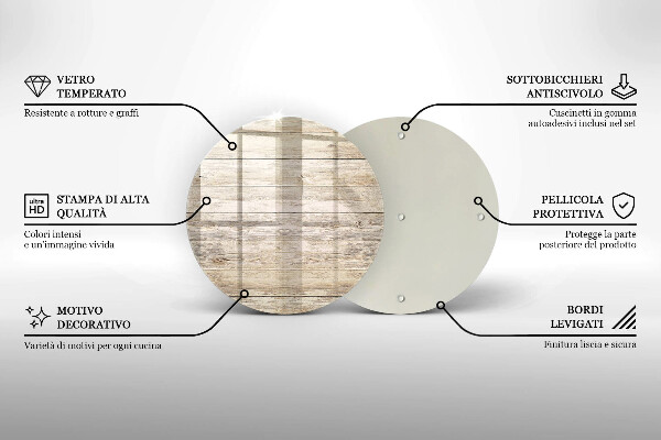Skleněná deska do kuchyně Dřevěná prkna