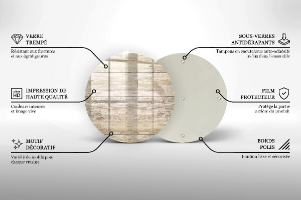 Skleněná deska do kuchyně Dřevěná prkna