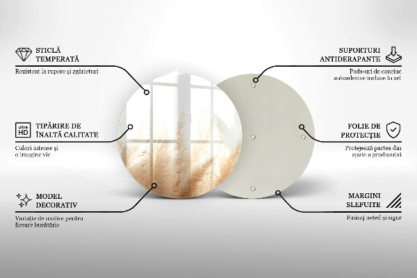 Skleněná deska do kuchyně Pampová tráva