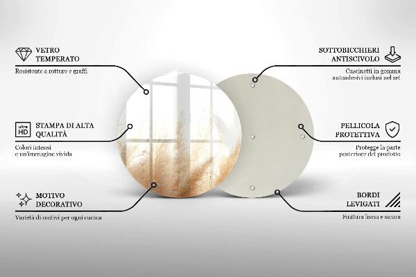 Skleněná deska do kuchyně Pampová tráva