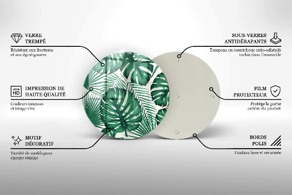 Skleněná deska do kuchyně Monstera odchází