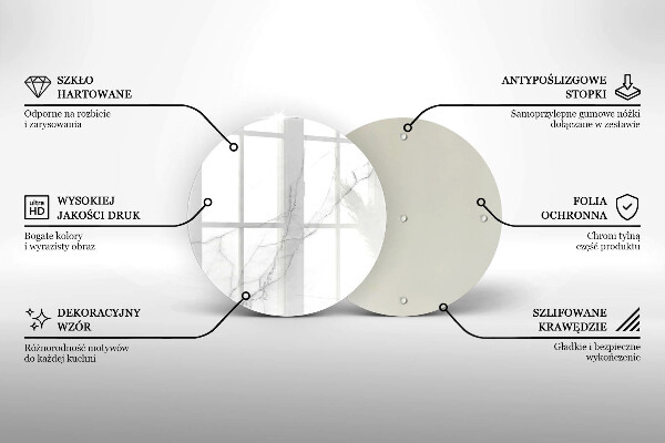 Skleněná deska do kuchyně Jemný bílý mramor