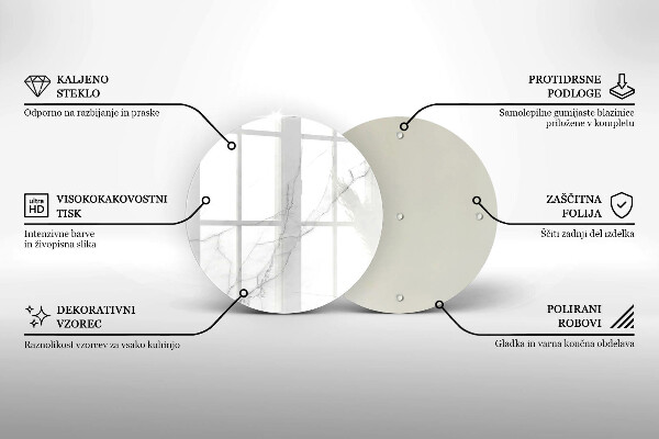 Skleněná deska do kuchyně Jemný bílý mramor