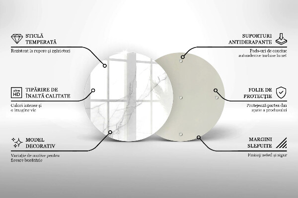 Skleněná deska do kuchyně Jemný bílý mramor