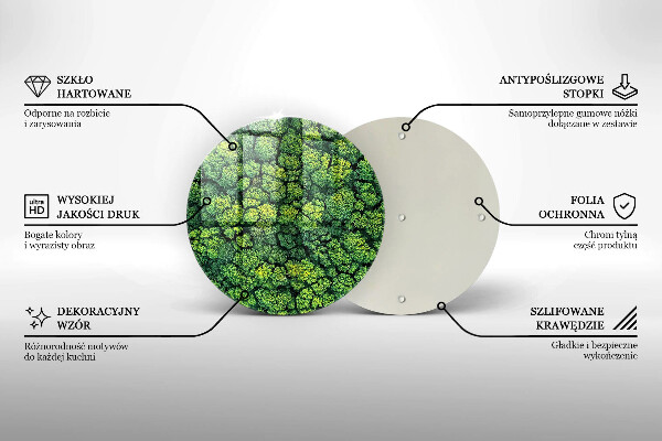 Skleněná deska do kuchyně Přírodní mechová rostlina