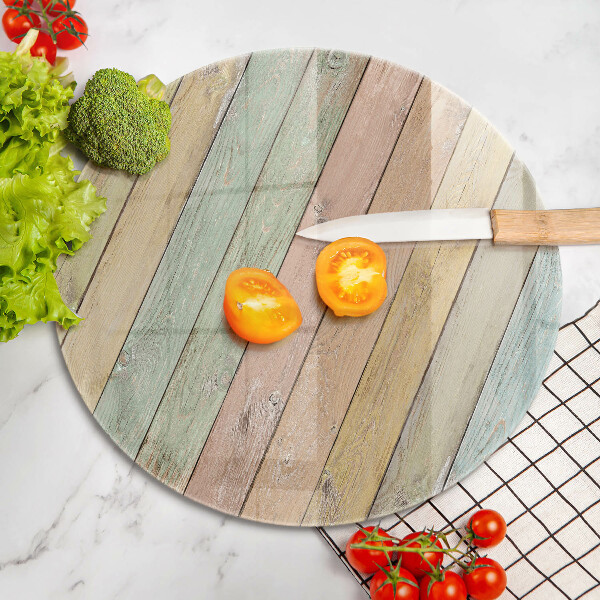 Skleněná deska do kuchyně Barevné vintage desky