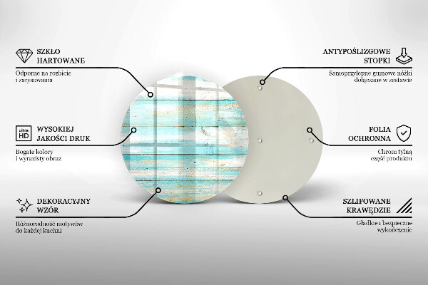 Skleněná deska do kuchyně Vintage dřevěné desky