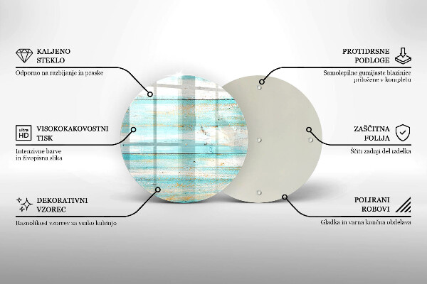 Skleněná deska do kuchyně Vintage dřevěné desky
