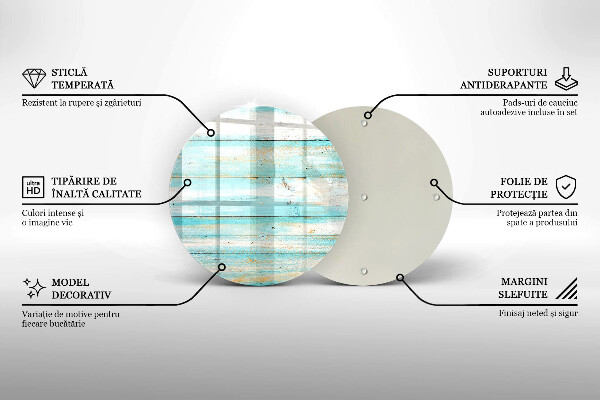 Skleněná deska do kuchyně Vintage dřevěné desky