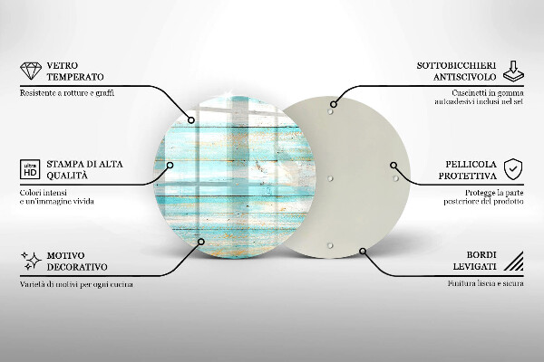 Skleněná deska do kuchyně Vintage dřevěné desky