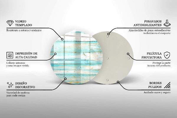 Skleněná deska do kuchyně Vintage dřevěné desky