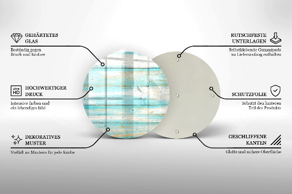 Skleněná deska do kuchyně Vintage dřevěné desky