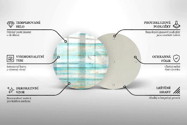 Skleněná deska do kuchyně Vintage dřevěné desky