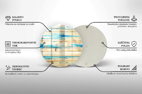 Skleněná deska do kuchyně Retro dřevěné desky