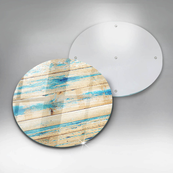 Skleněná deska do kuchyně Retro dřevěné desky