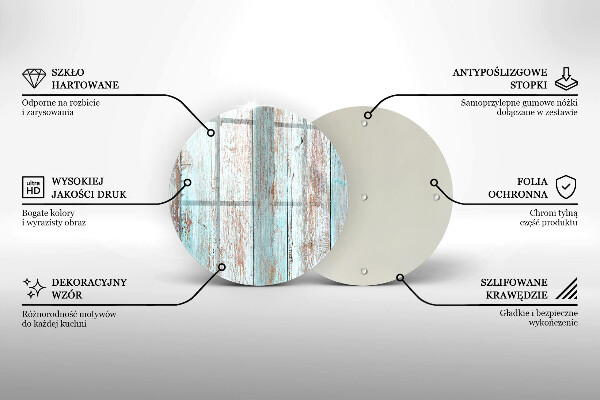 Skleněná deska do kuchyně Staré vintage desky