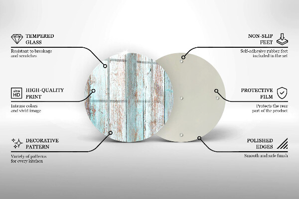 Skleněná deska do kuchyně Staré vintage desky