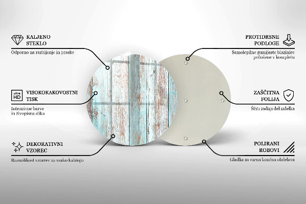 Skleněná deska do kuchyně Staré vintage desky